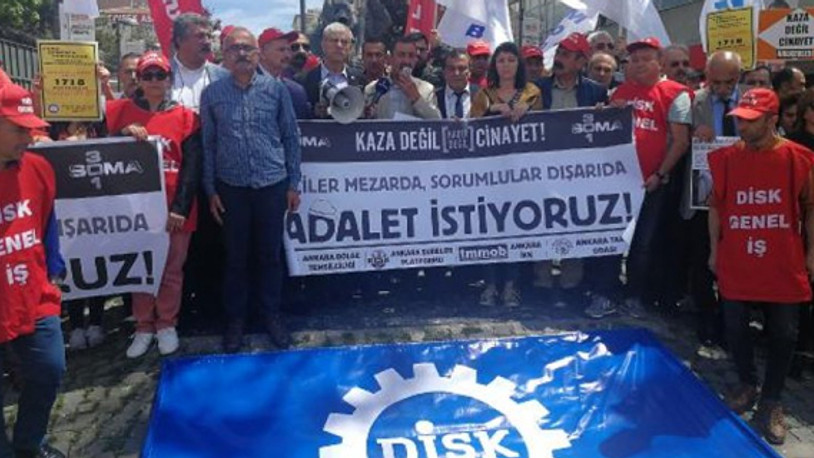 Soma'da ölen maden işçileri için Ankara'da anma