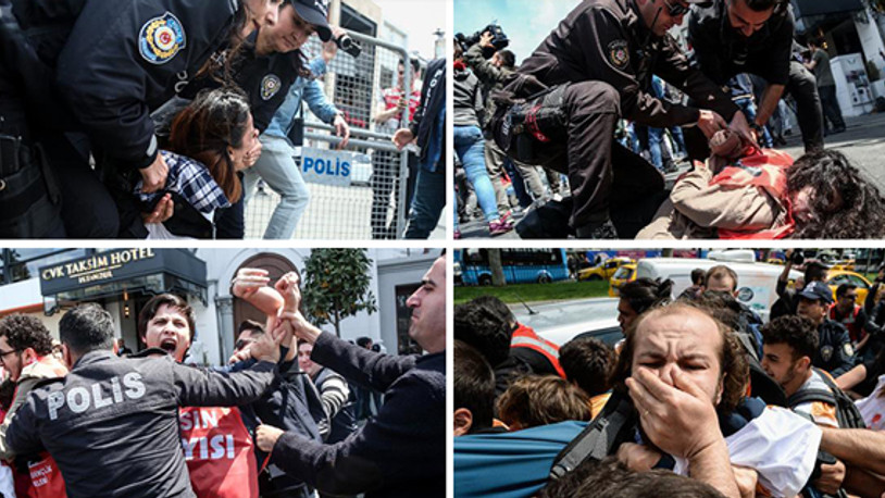 Taksim'e çıkmak isteyenlere müdahale edildi: 127 kişi gözaltında