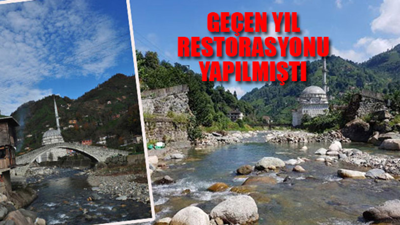 300 yıllık köprü yenilenince çöktü