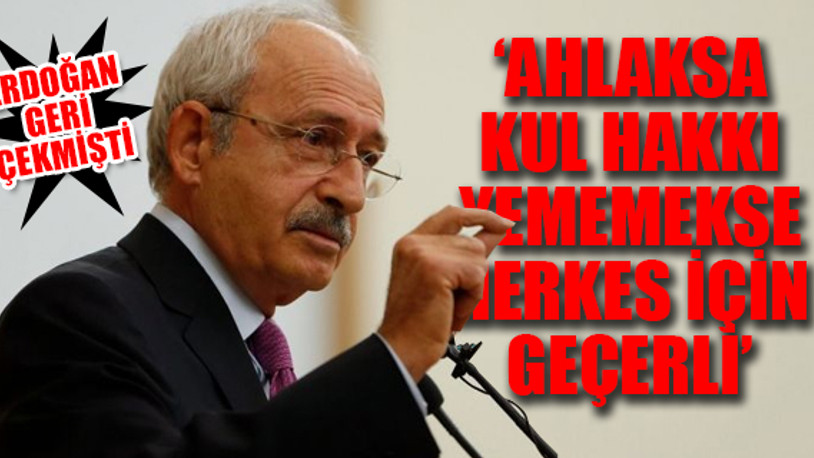 Kılıçdaroğlu'ndan açık çağrı: Siyasi etik yasasını çıkaralım
