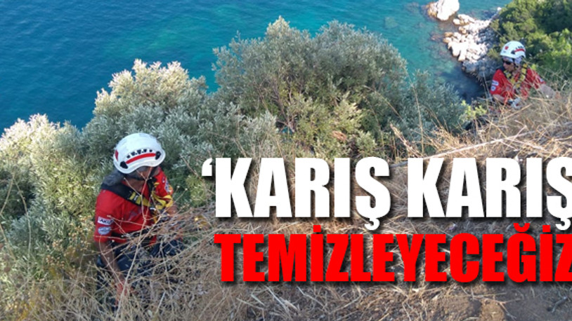Marmaris'te AKUT çevreyi temizliyor
