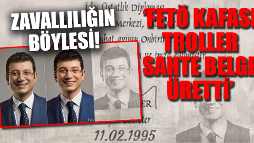 İmamoğlu'nu faceapp'ta gençleştirip, adına belge düzenlediler!