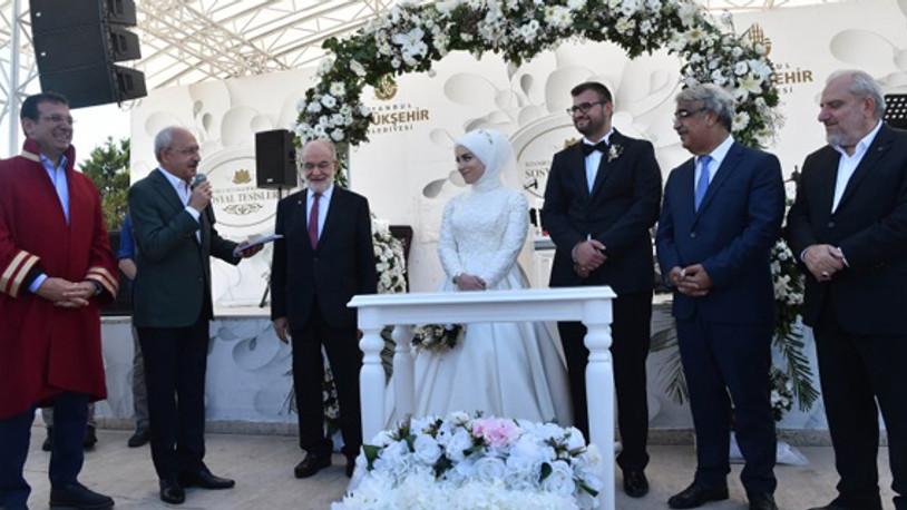 Kılıçdaroğlu ve Karamollaoğlu, Bekaroğlu’nun kızının nikah törenine katıldı
