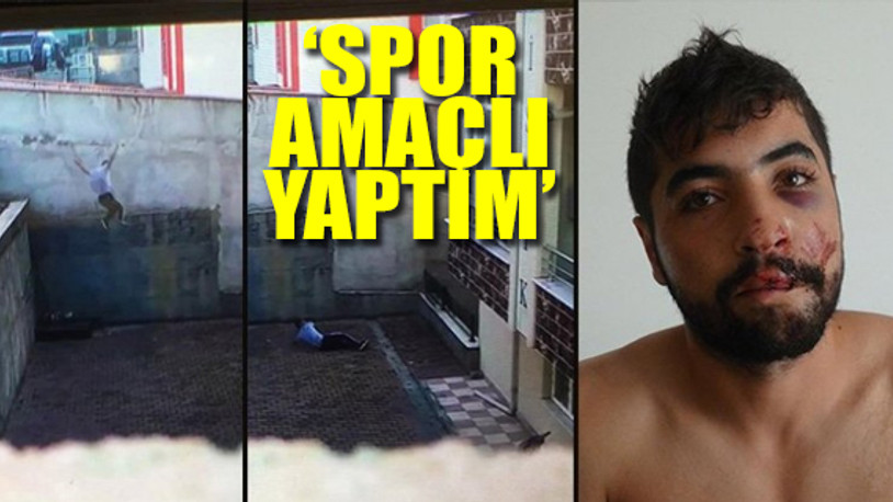 5 metre yükseklikten atlayıp yaralandı