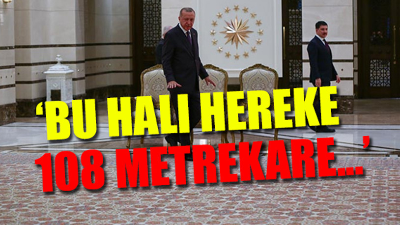 Erdoğan, Saray'da gazetecilere halı tanıttı