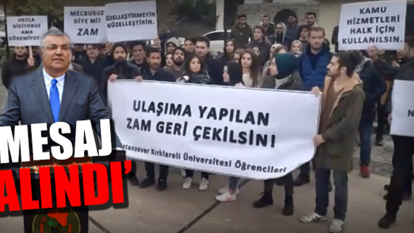 Kırklareli'ndeki ulaşıma yapılan zam protesto edildi