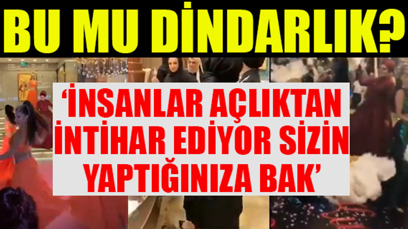 Tepki çeken görüntüler... Bu da dansözlü 'dindar kına' gecesi