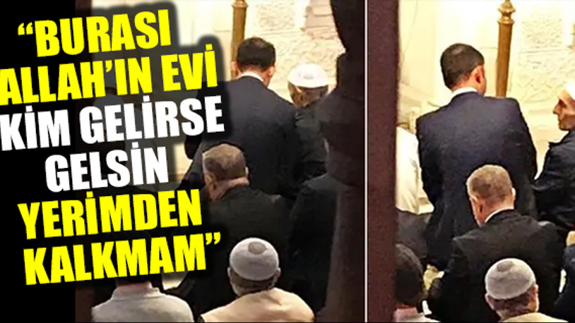 Vatandaş, camide 'ön safta' namaz kılmak isteyen Bakan Kurum'a yerini vermedi