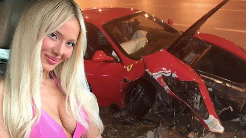 Ünlü manken Cansu Taşkın trafik kazası geçirdi