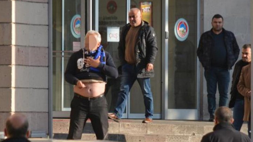 Valilik önünde intihar girişimi!