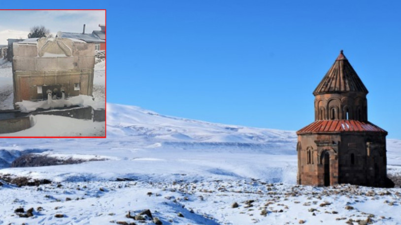 Eksi 35’i gören Kars'ta çeşmeler dondu