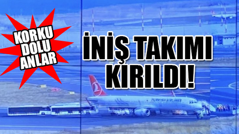 THY uçağında büyük panik: Pistin ortasında kaldı
