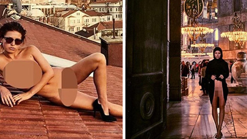Ayasofya'da çıplak poz vermişti Belçikalı manken hakkında yakalama kararı çıktı