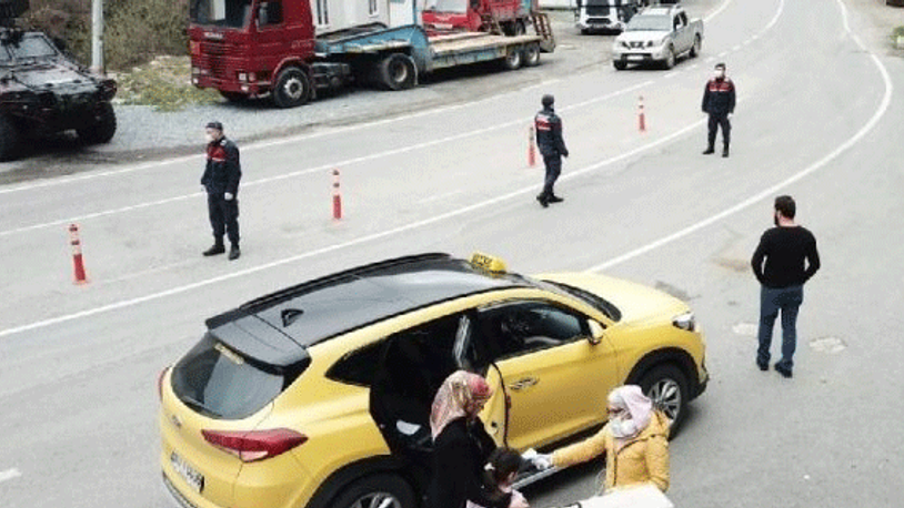 Koronavirüs için oluşturulan kontrol noktasında beş kişinin ateşi yüksek çıktı