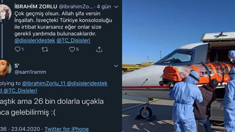 Ambulans uçak şovunun altından 26 bin dolar çıktı!