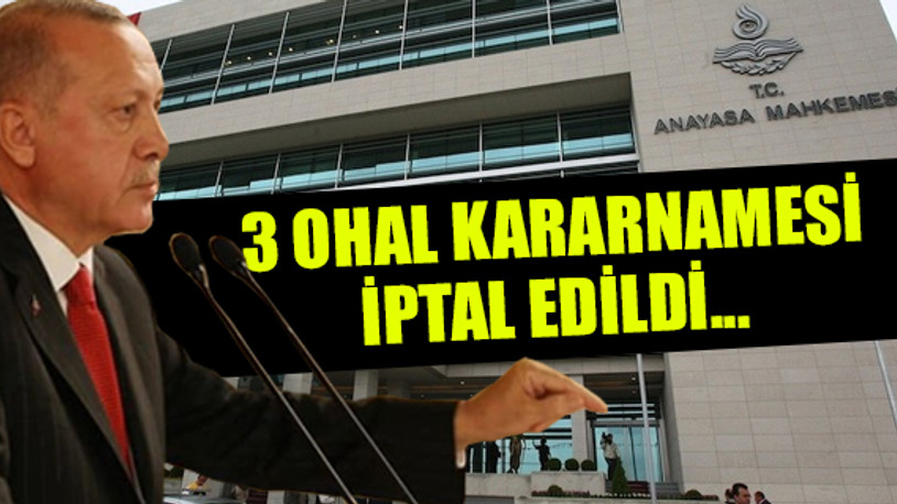 Anayasa Mahkemesi Erdoğan'a 'dur' dedi