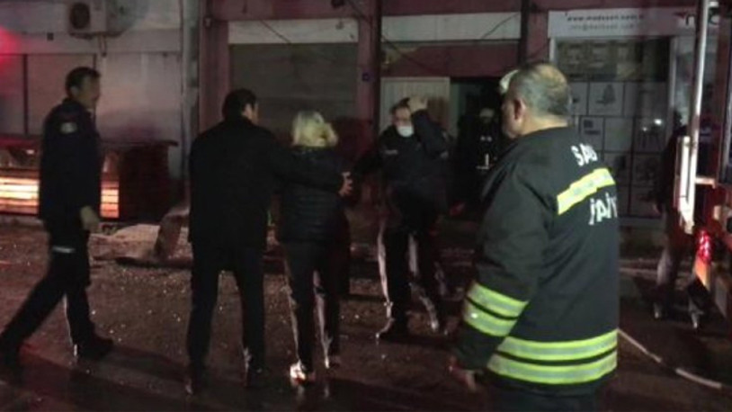 Samsun'da bulunan mobilya imalathanesinde yangın çıktı