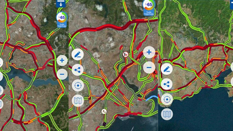 İstanbul'da trafik yoğunluğu yüzde 60'ları geçti