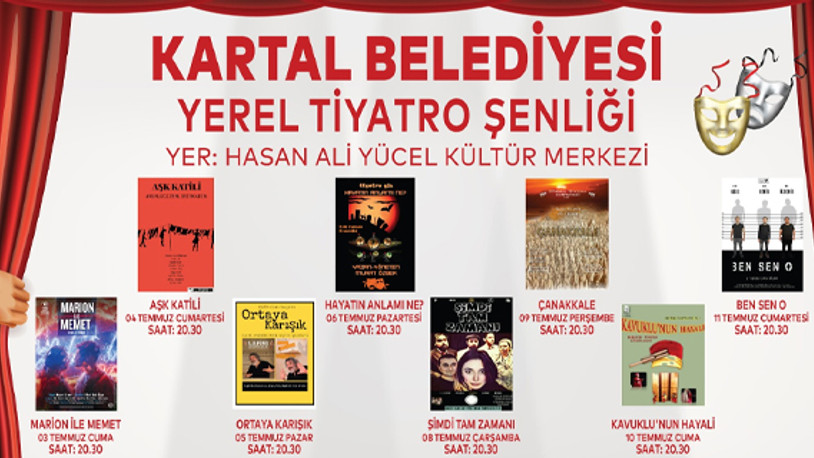 Kartal, tiyatro oyunları ile şenlenecek