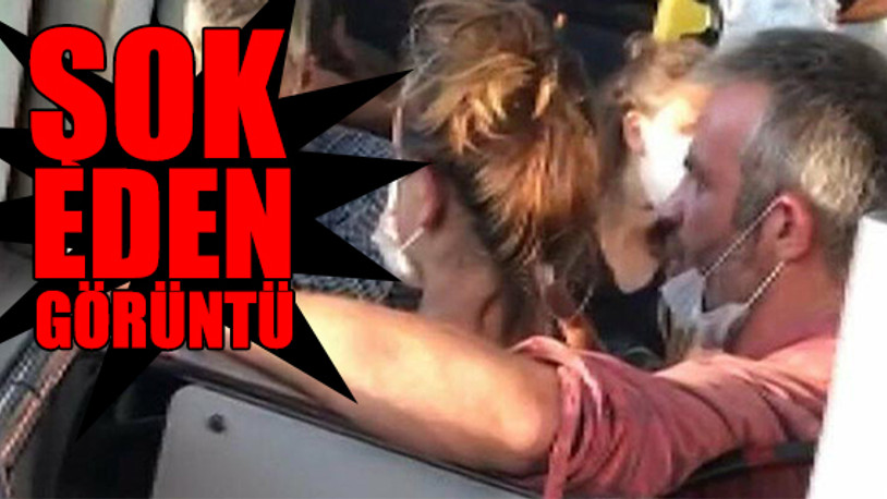 Otobüste kadına tokat: Kimsenin müdahale etmediği o anlar kamerada