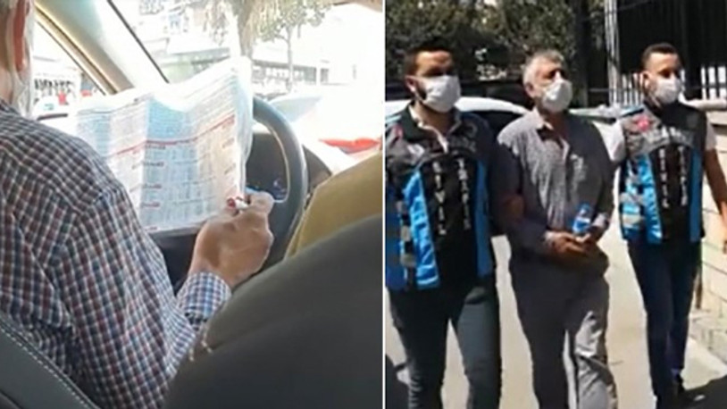 Trafikte at yarışı oynayan taksi şoförüne gözaltı