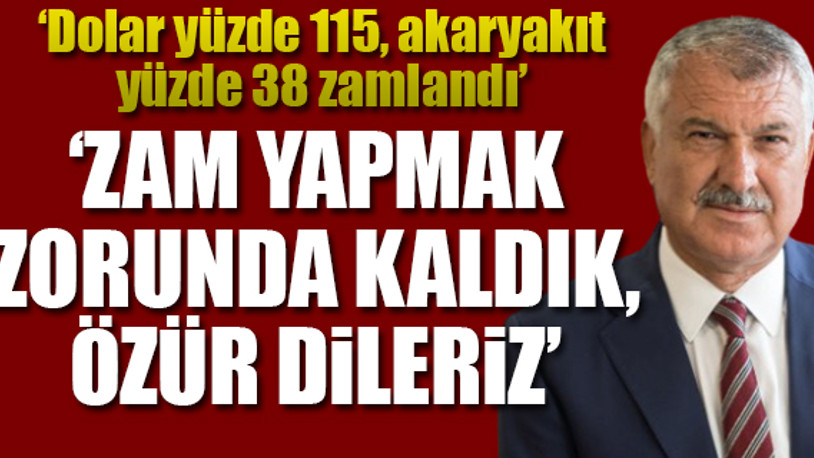 Adana'da belediye otobüslerine zam geldi