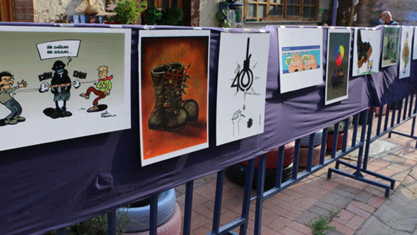Çizgi-Yorum Karikatür Sergisi Kartal’da Açıldı