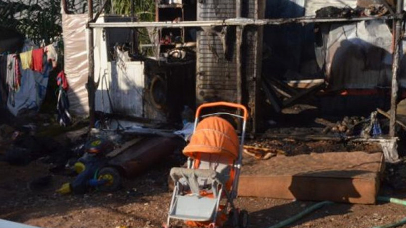 Aile serada çalışırken 6 aylık bebek konteynerde çıkan yangında yaşamını yitirdi