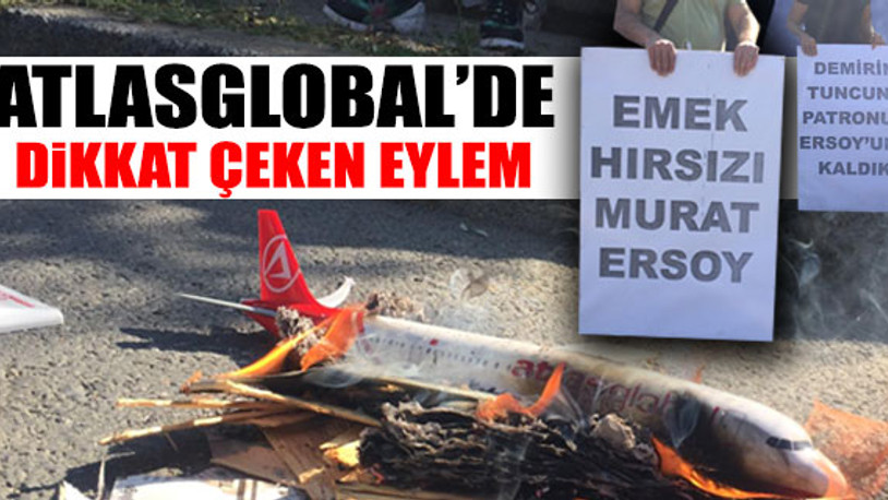 Bakan Ersoy'un kardeşinin evinin önünde maket uçak yaktılar