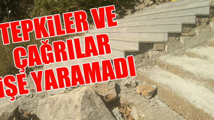 Munzur Gözeleri'ne beton ve mermer döşendi