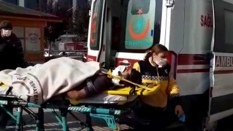 Burdur'a yapılacak olan yeni cezaevi inşaatında çalışan iki işçi iskeleden düştü