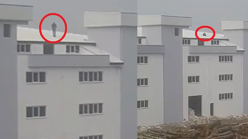 Fabrika çatısında namaz 