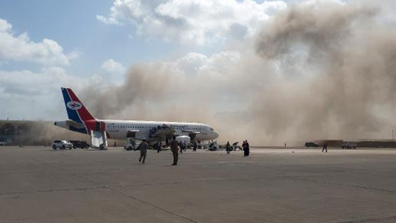 Kabine üyelerinin indiği Aden Havalimanı'nda patlama