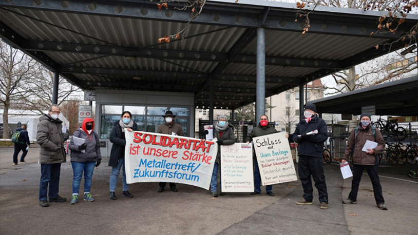 Almanya'daki Mercedes işçilerinden grevdeki Baldur işçilerine destek