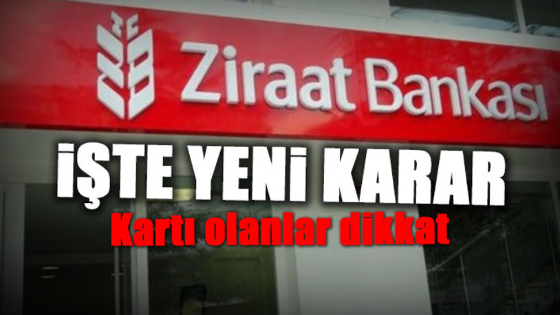 Ziraat Bankası yeni faiz kararını açıkladı