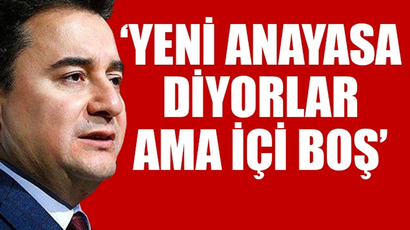 Babacan'dan hükümete hukuk eleştirisi: Ekonomi dibe vurunca hatırladılar