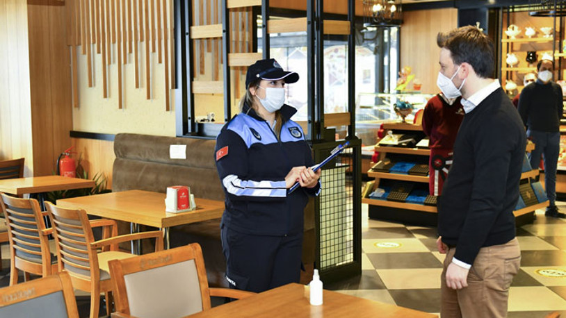 Esenyurt zabıtasından kafe ve restoranlara koronavirüs denetimi