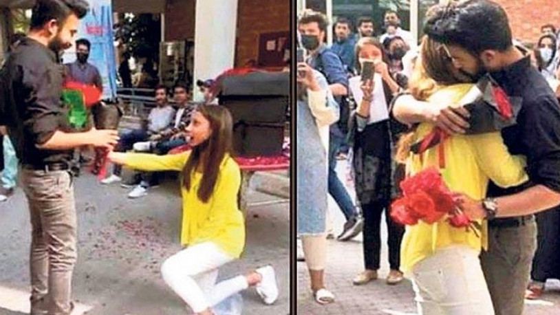 Kampüste evlilik teklifi okuldan attırdı