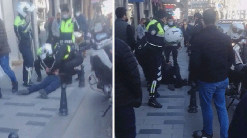 Beyoğlu'nda banka şubesinde bıçaklı saldırgan paniği