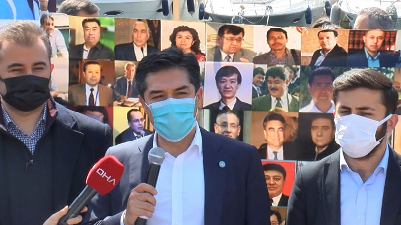 İYİ Parti'den Çin Konsolosluğu önündeki eyleme ziyaret