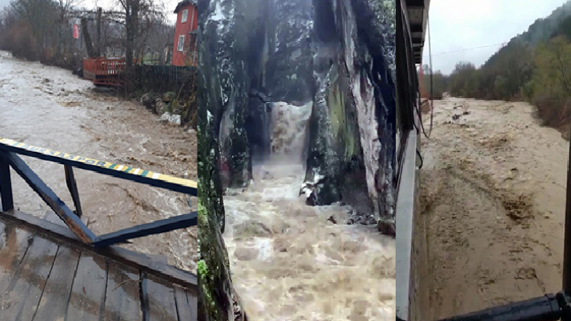 Uludağ’dan gelen dereler taştı…Bursa’da sel alarmı
