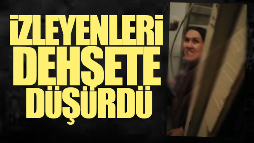 Eşini bıçakla doğrayan kadının şoke eden görüntüleri ortaya çıktı