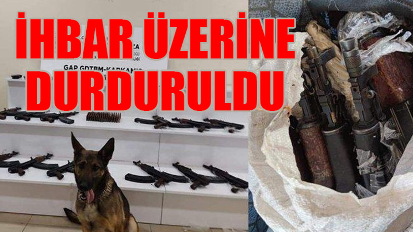 Suriye'den, Türkiye'ye giriş yapan resmi araçta çok sayıda silah ve mühimmat