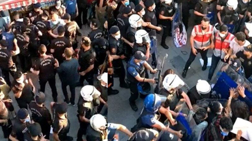 Kadıköy’de basın açıklamasına polis müdahalesi: Çok sayıda gözaltı var