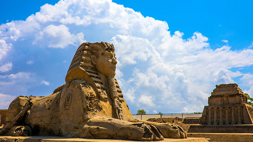 'Kayıp Şehir Atlantis', kum üzerinde canlandı