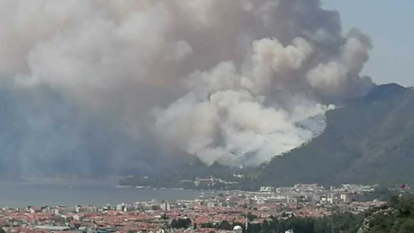 Marmaris'teki orman yangınında bir şehit...