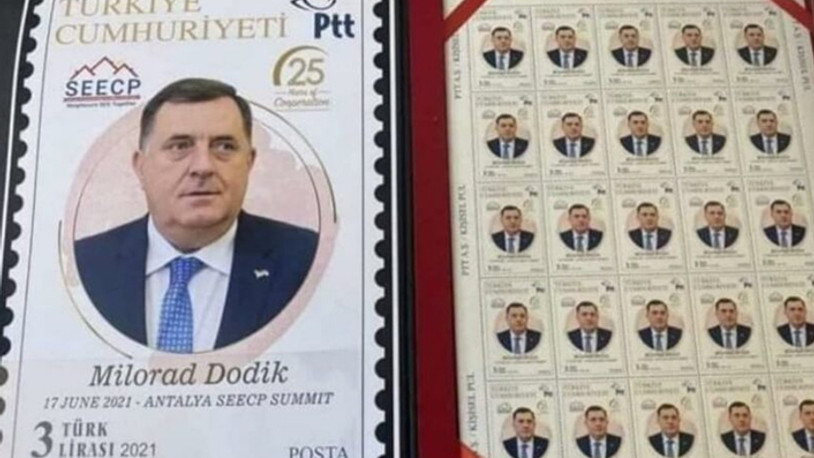 PTT’nin puluna Dodik’in resminin bastırılması tepki çekti