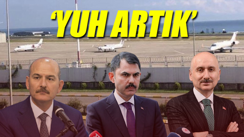 Bakanların uçak sefası... Sel felaketinin yaşandığı Rize'ye 3 uçakla gittiler