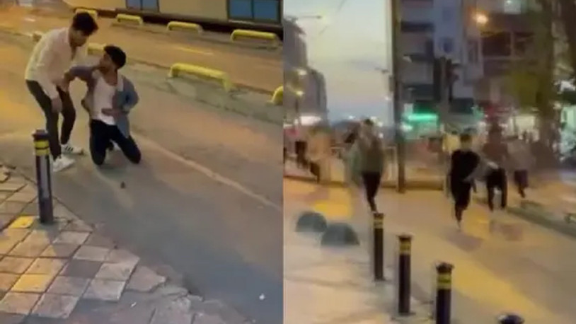 Liseli öğrenciler arasında dehşete düşüren bıçaklı kavga