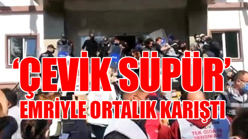 Tekirdağ Valiliği önünde işçilere sert müdahale